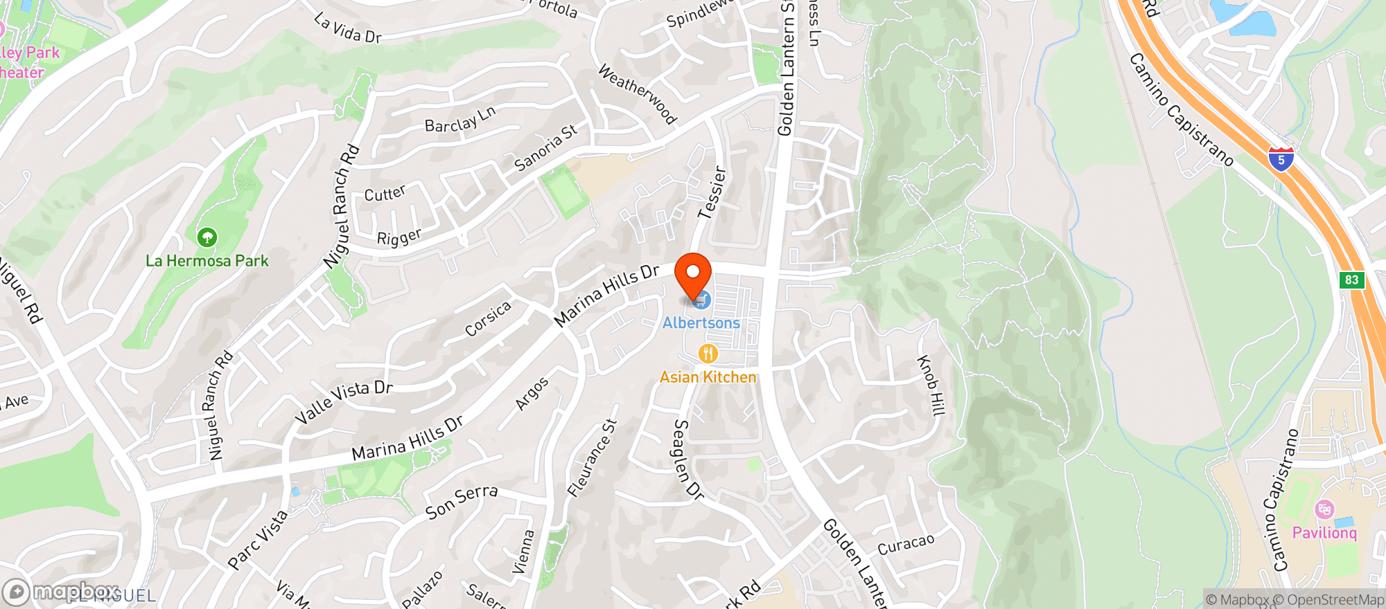Map showing Albertsons