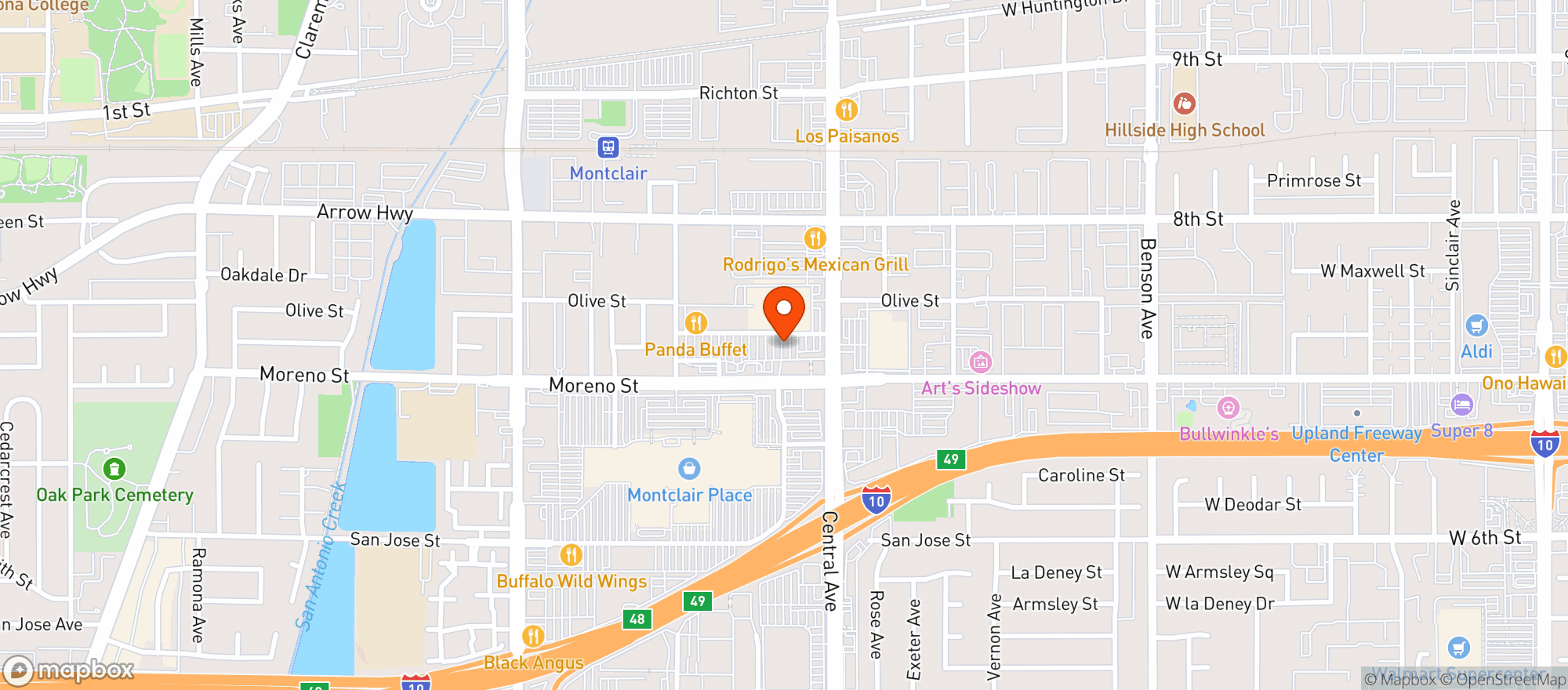 Map showing Target