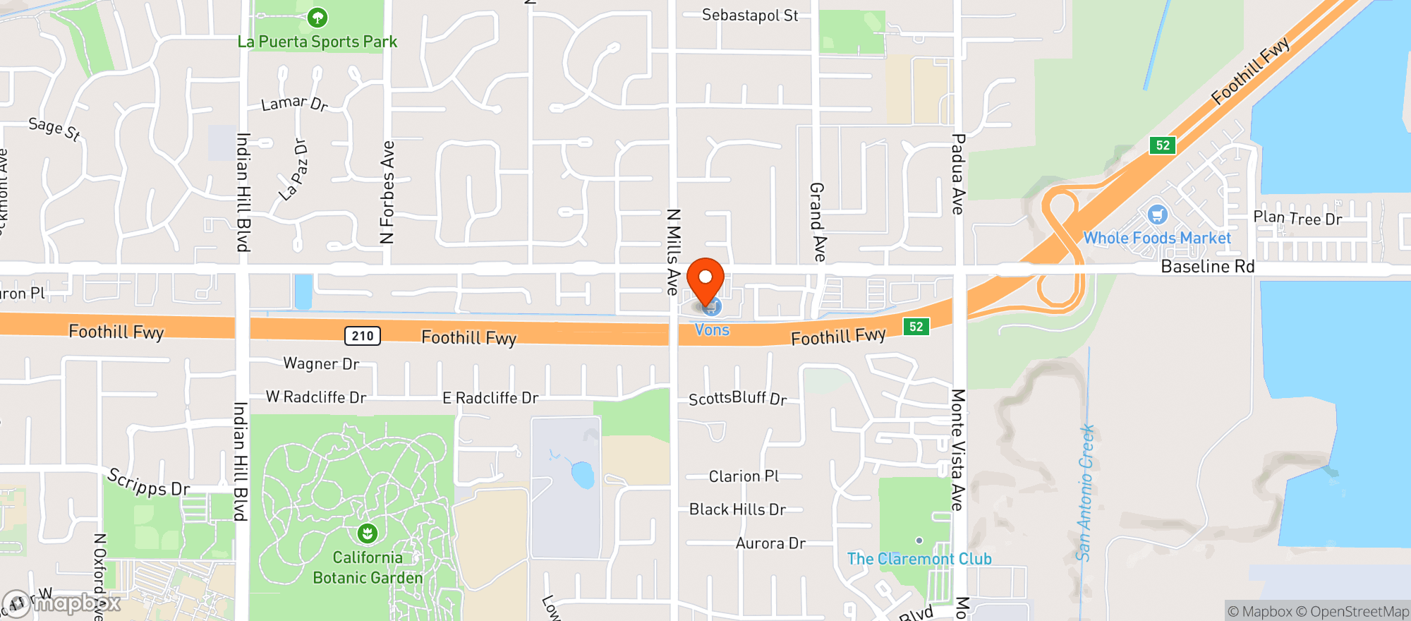 Map showing Vons