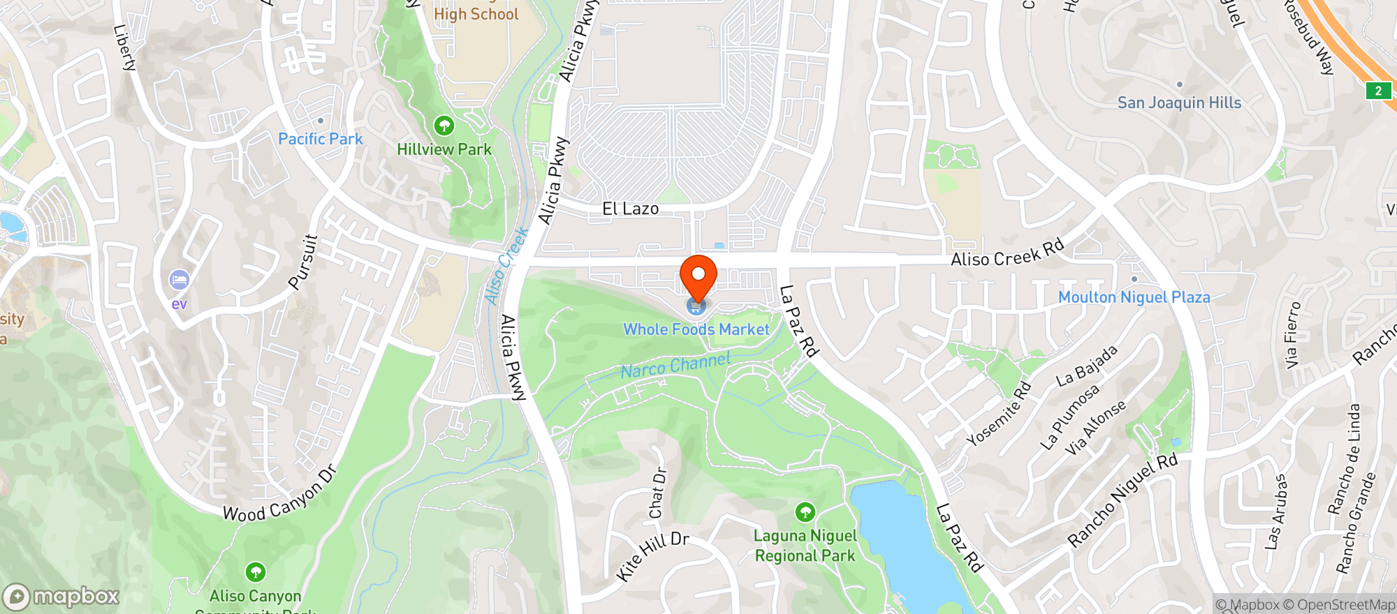Map showing Whole Foods Market | Laguna Niguel