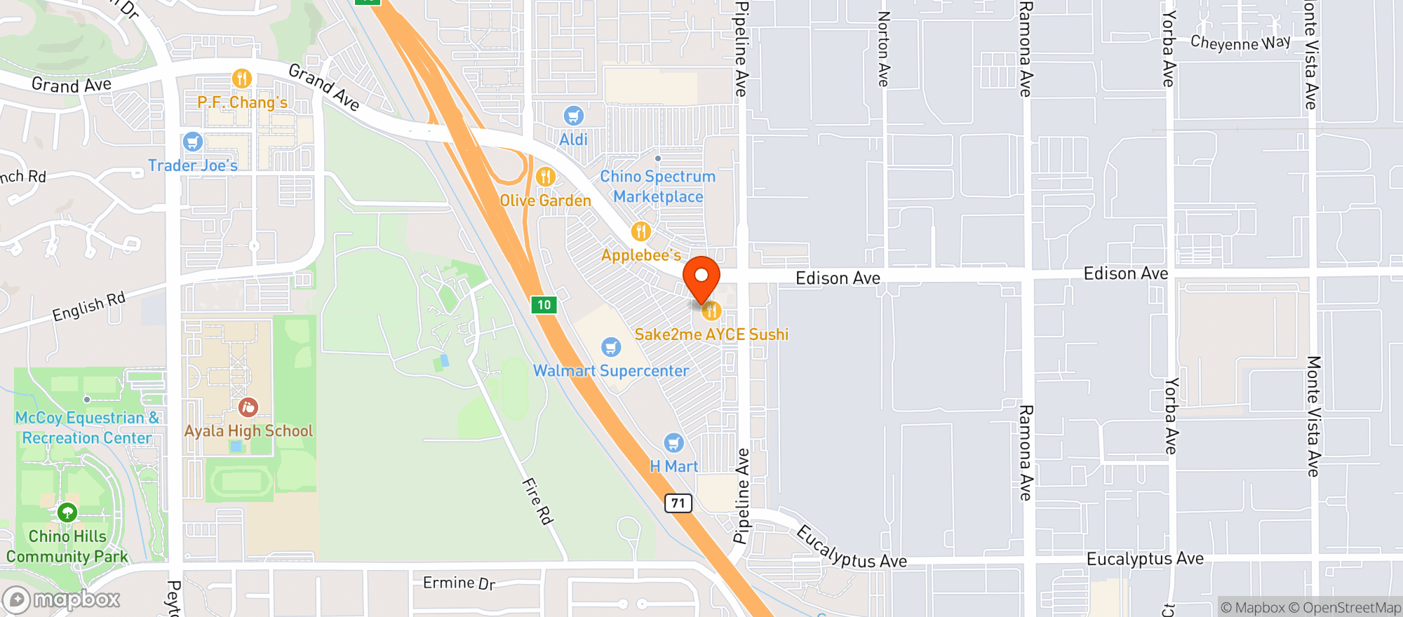 Map showing Chino