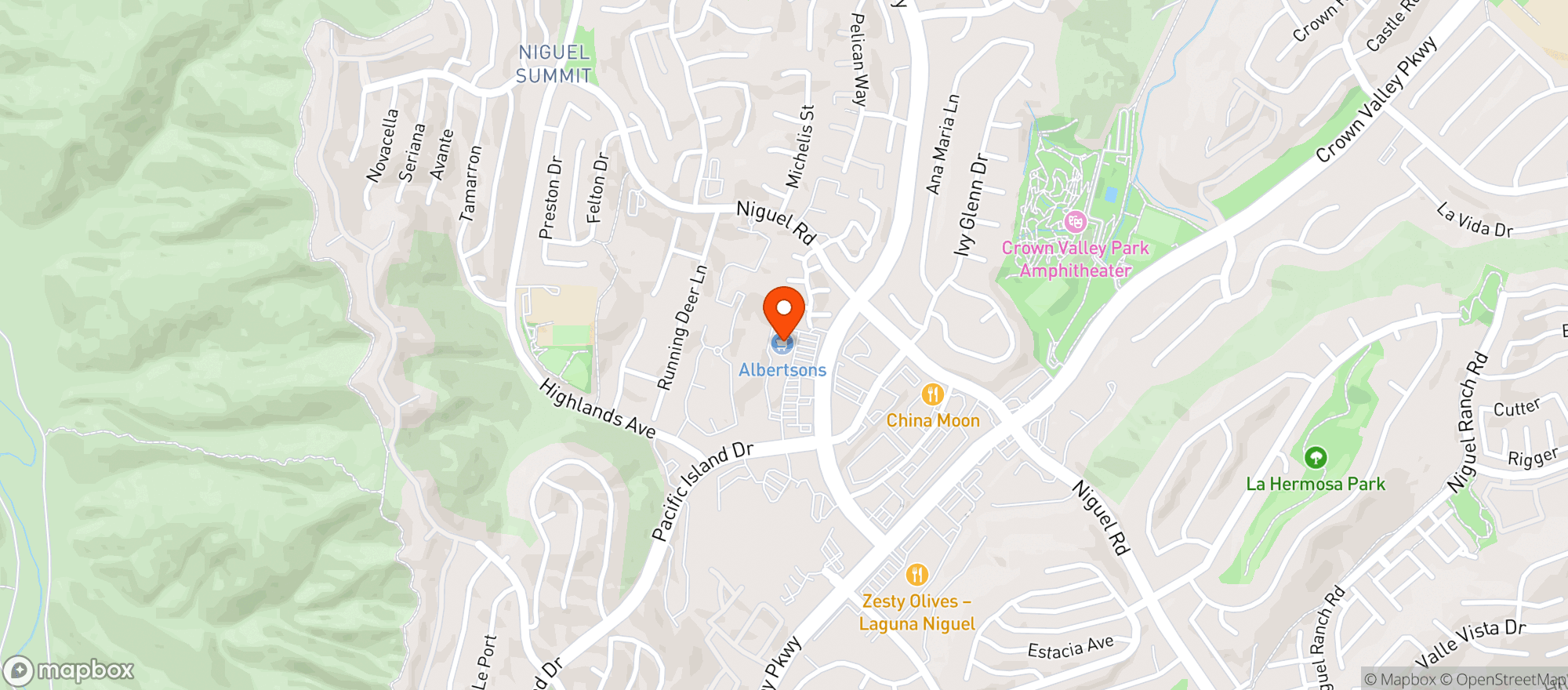 Map showing Albertsons