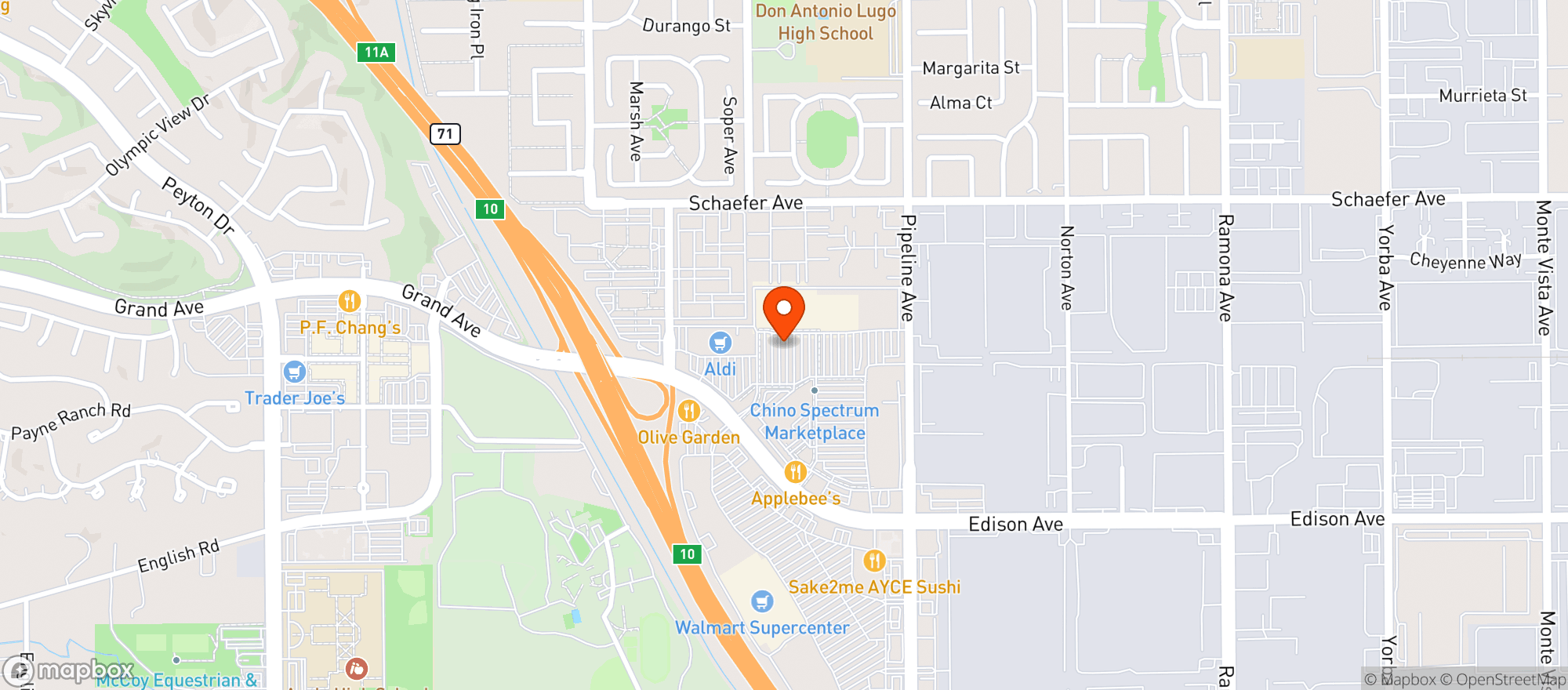 Map showing Target