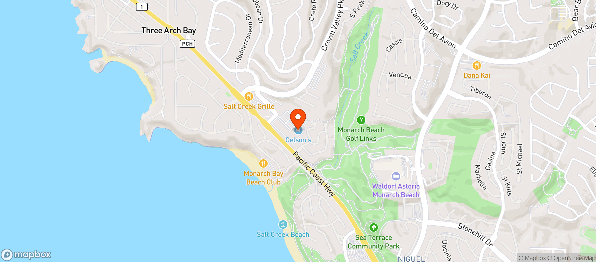 Map showing Gelsons Market - 019 - Dana Point