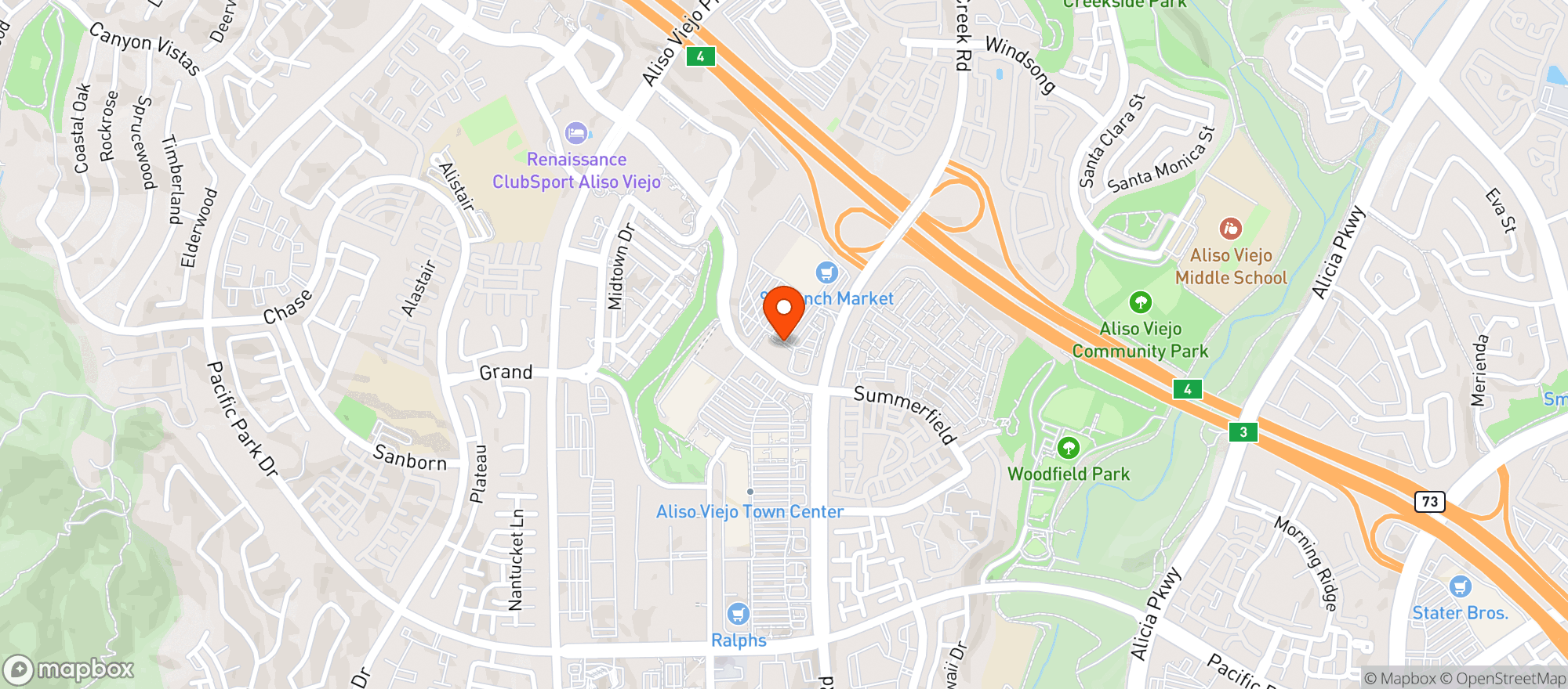 Map showing Trader Joes