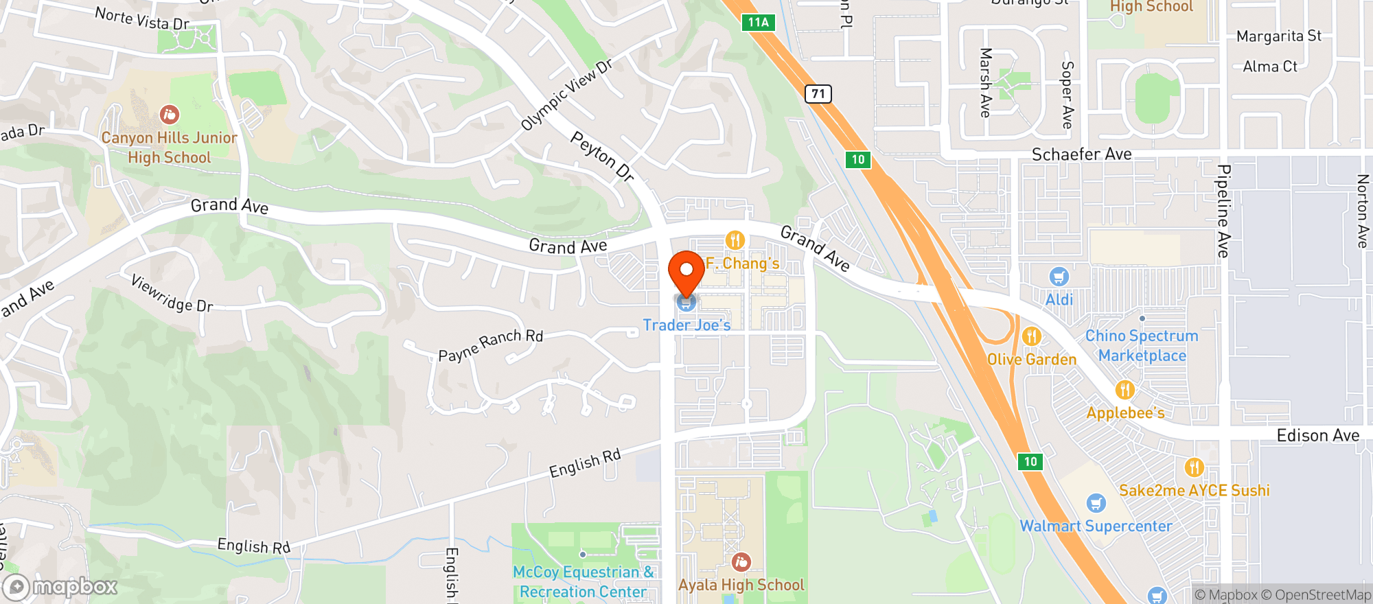 Map showing Trader Joes #216