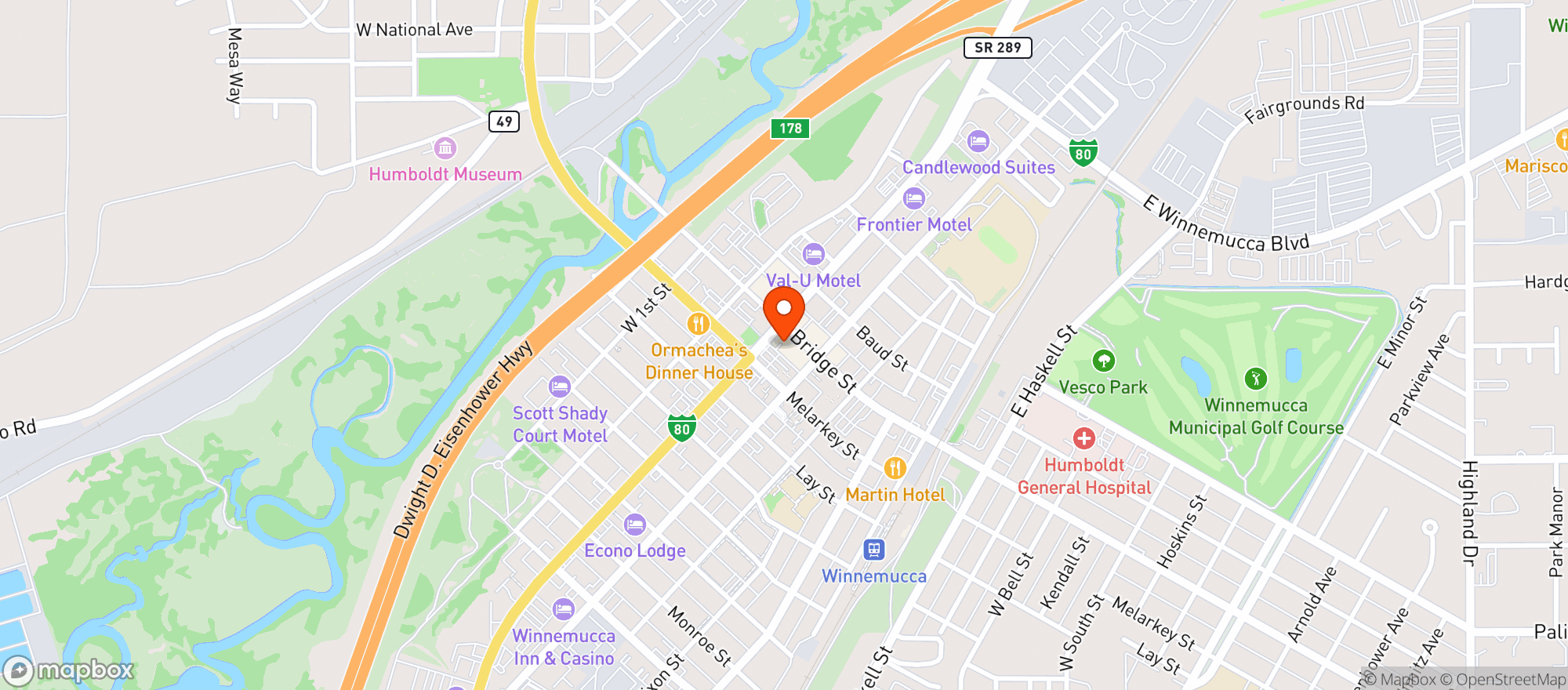 Map showing Cheers