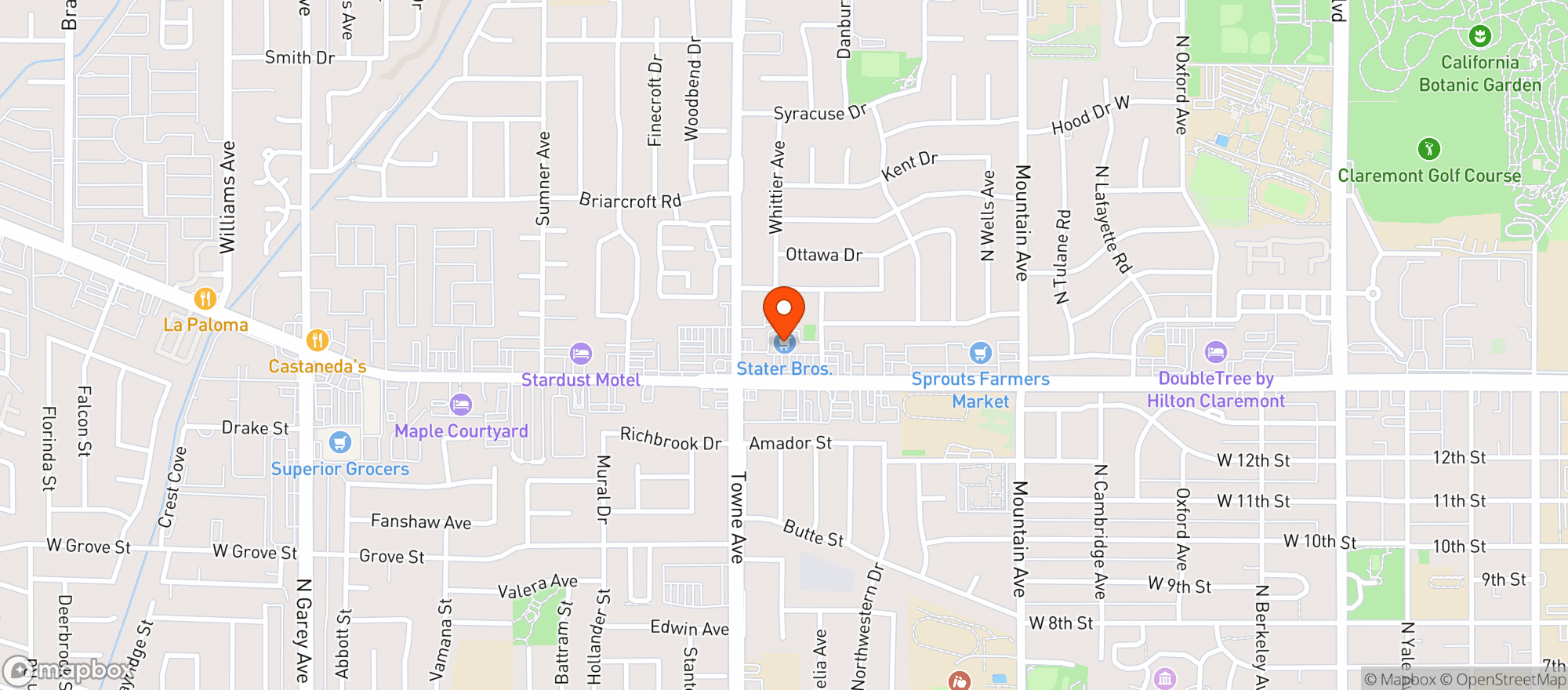 Map showing Stater Bros Markets #49