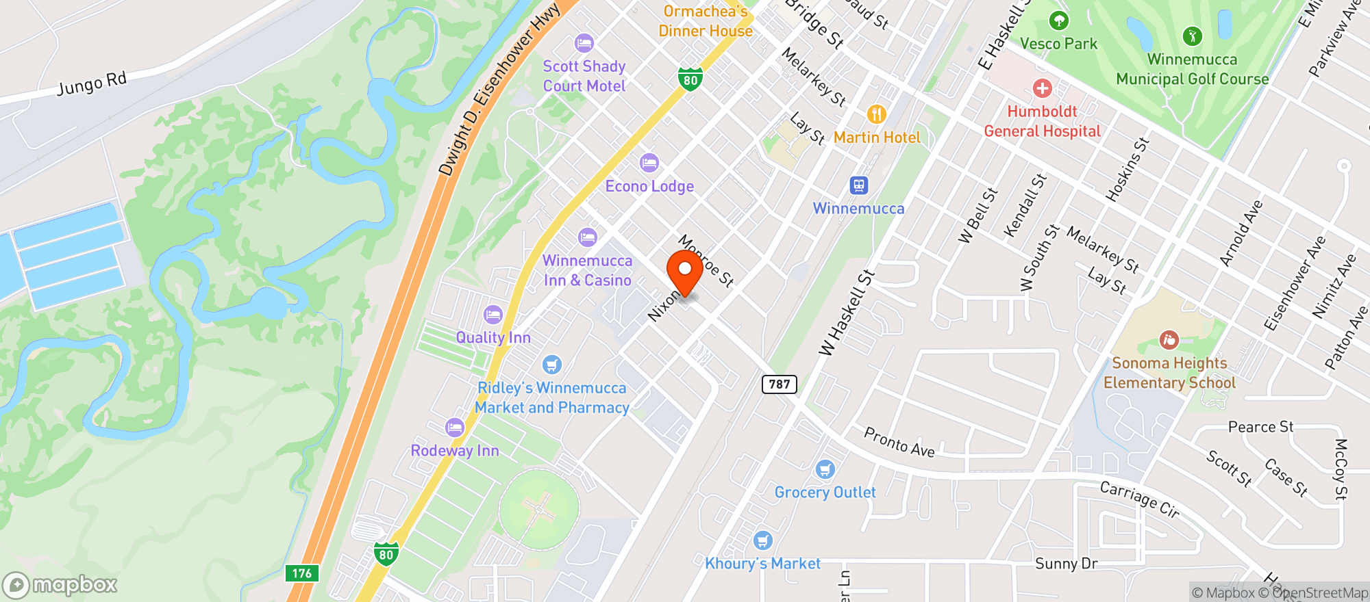 Map showing Hanson St Liquor
