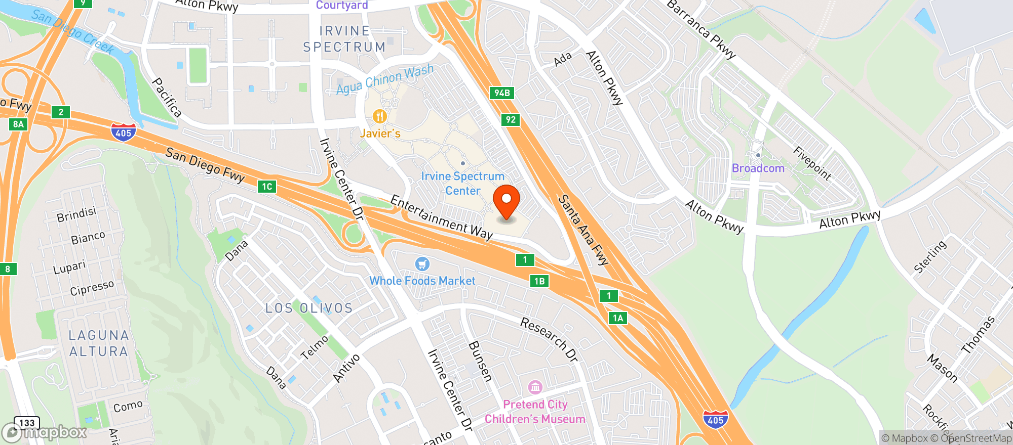 Map showing Target