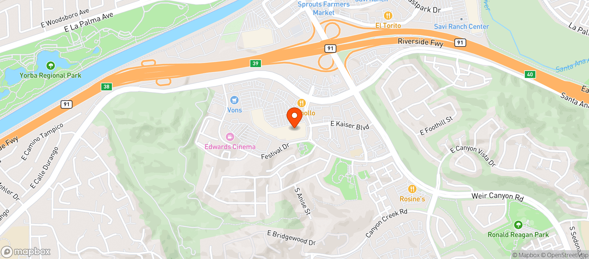 Map showing Target