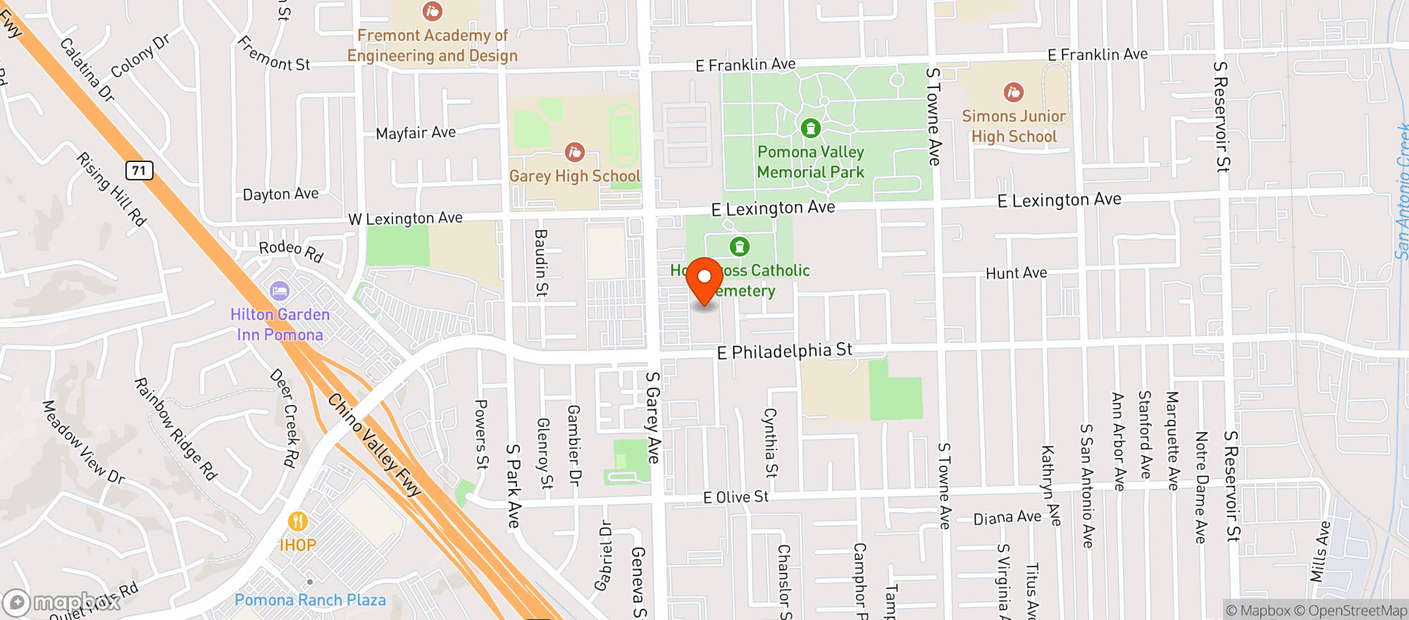 Map showing Food 4 Less