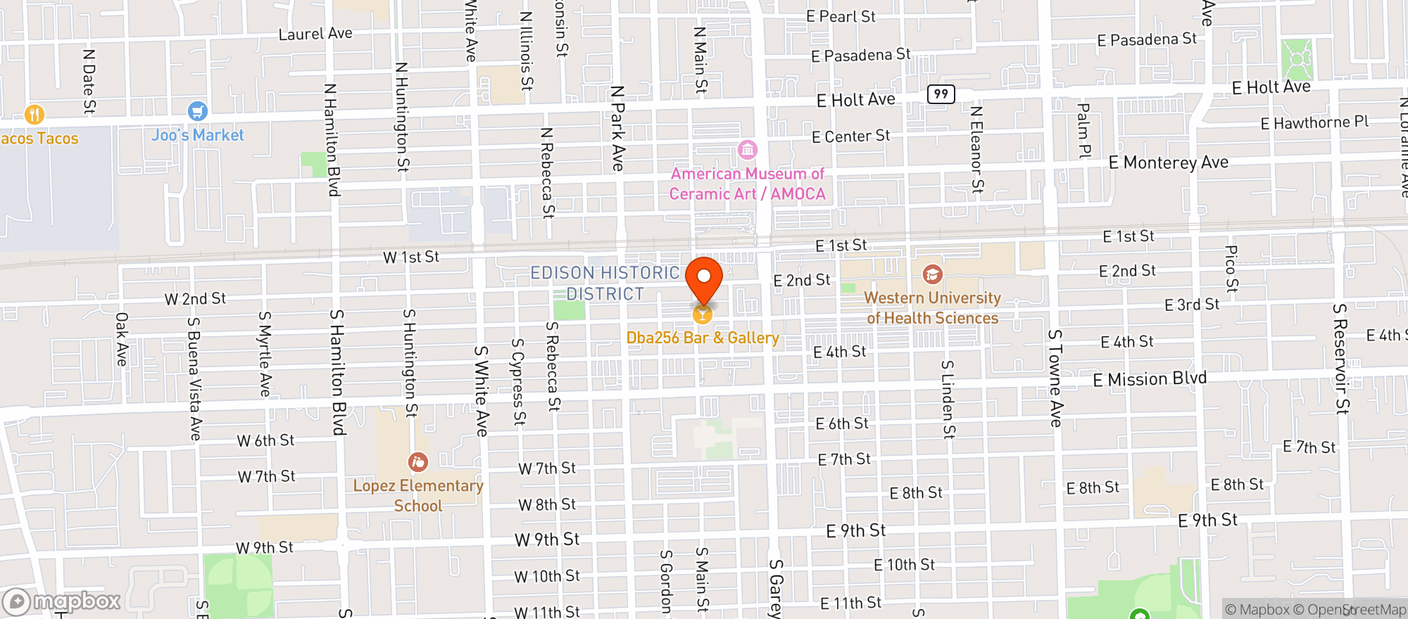 Map showing 256