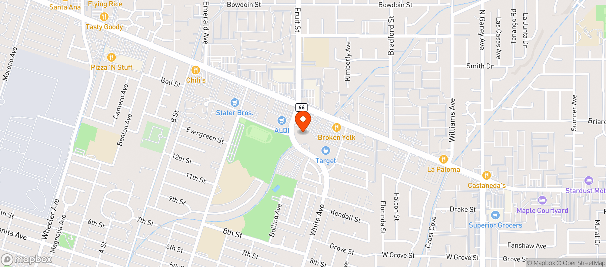Map showing Trader Joes #277