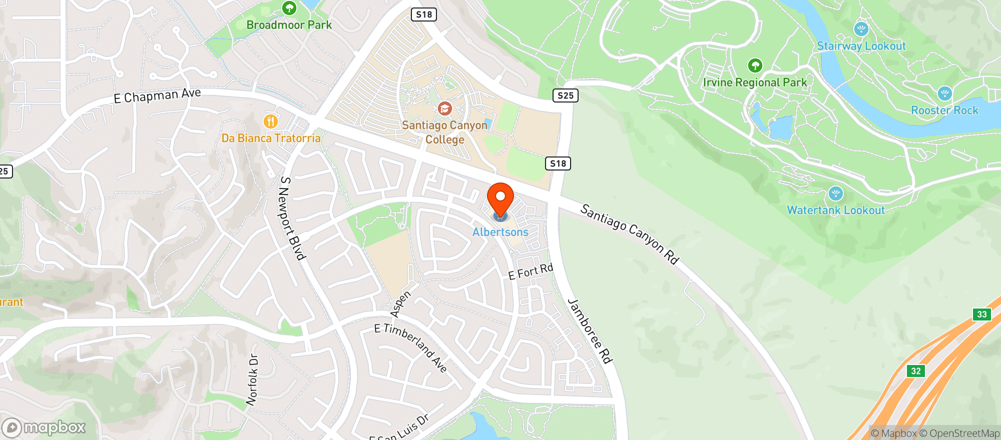 Map showing Albertsons