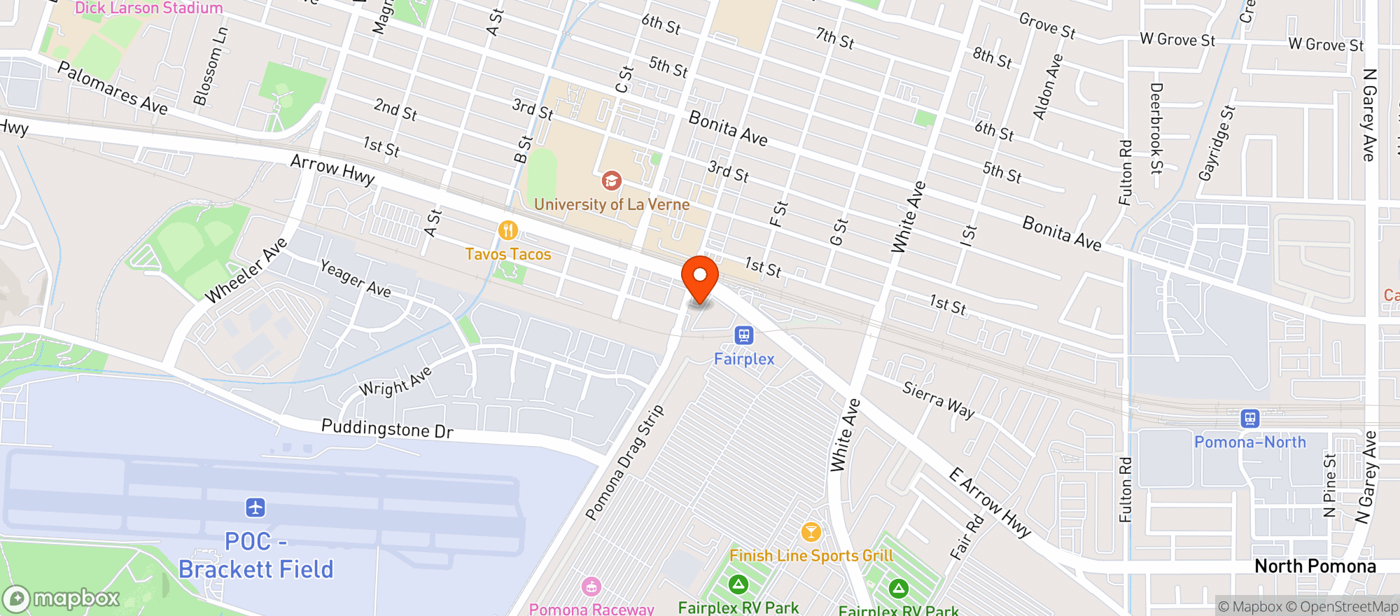 Map showing Fairplex Liquor