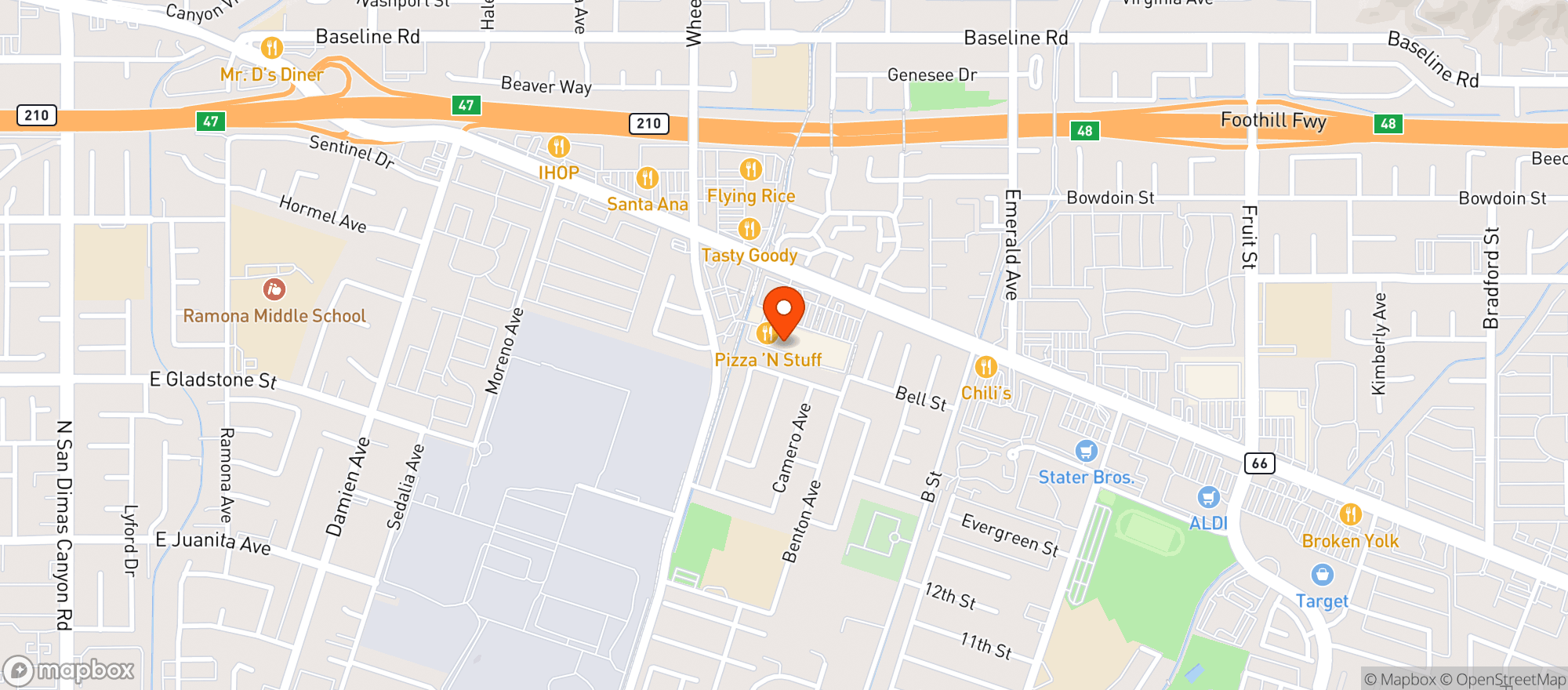 Map showing Vons #2832