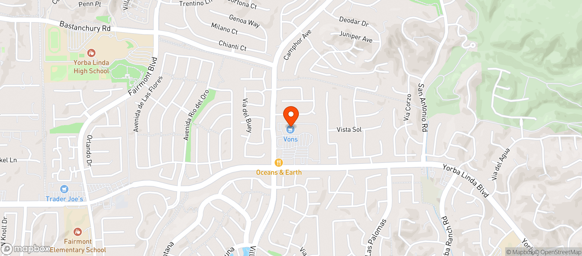 Map showing Vons