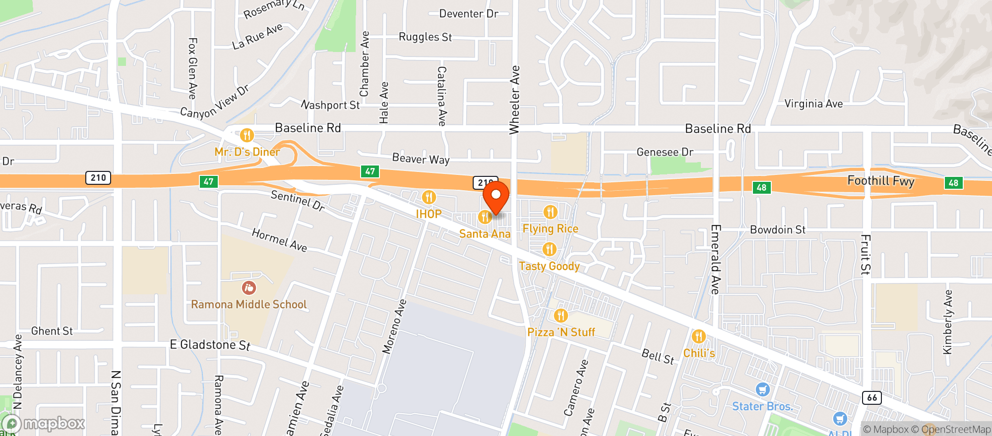 Map showing Sprouts Farmers Market