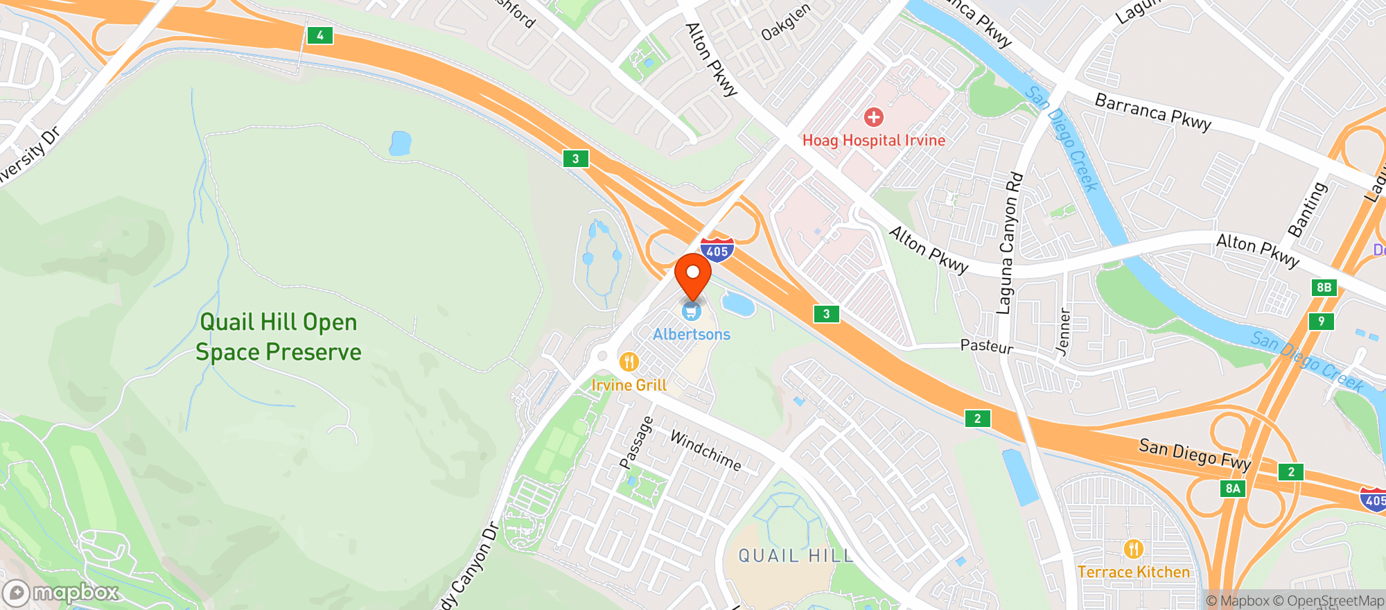 Map showing Albertsons