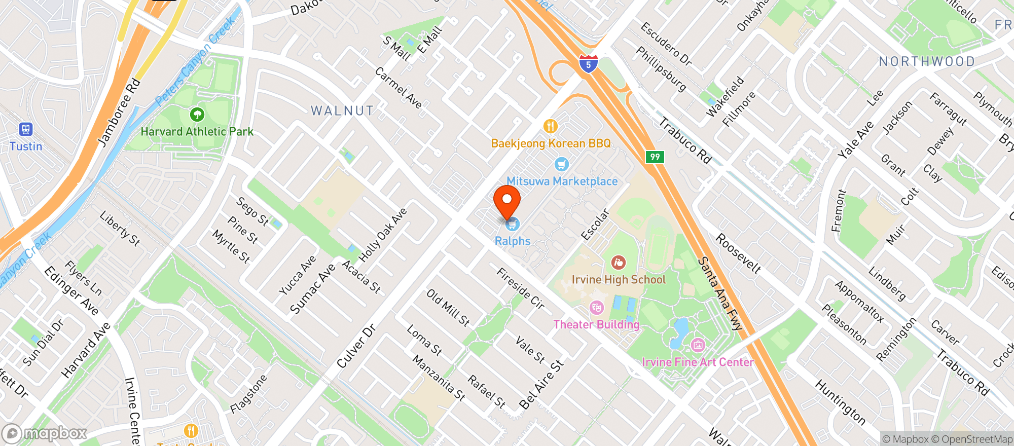 Map showing Ralphs