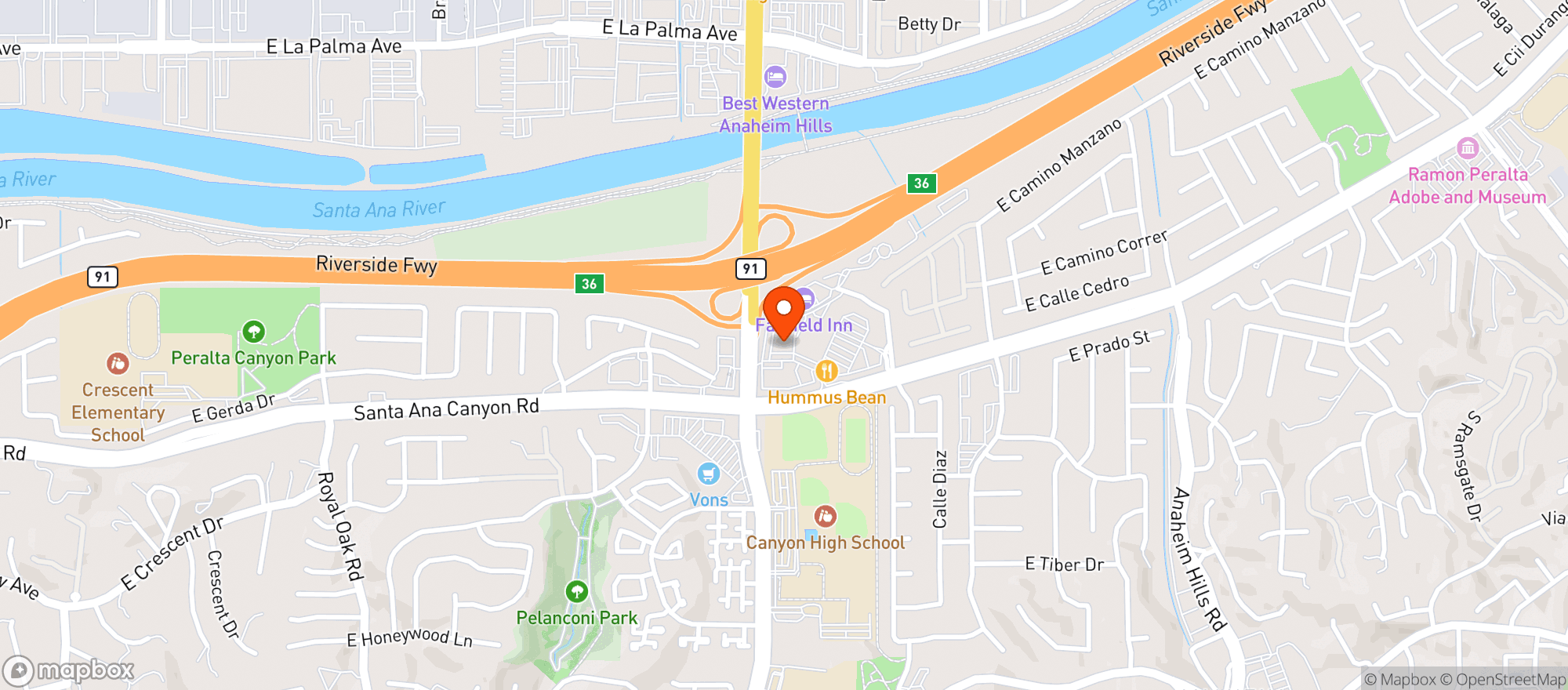 Map showing BevMo