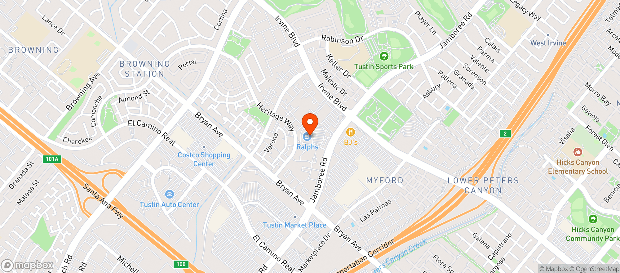 Map showing Ralphs