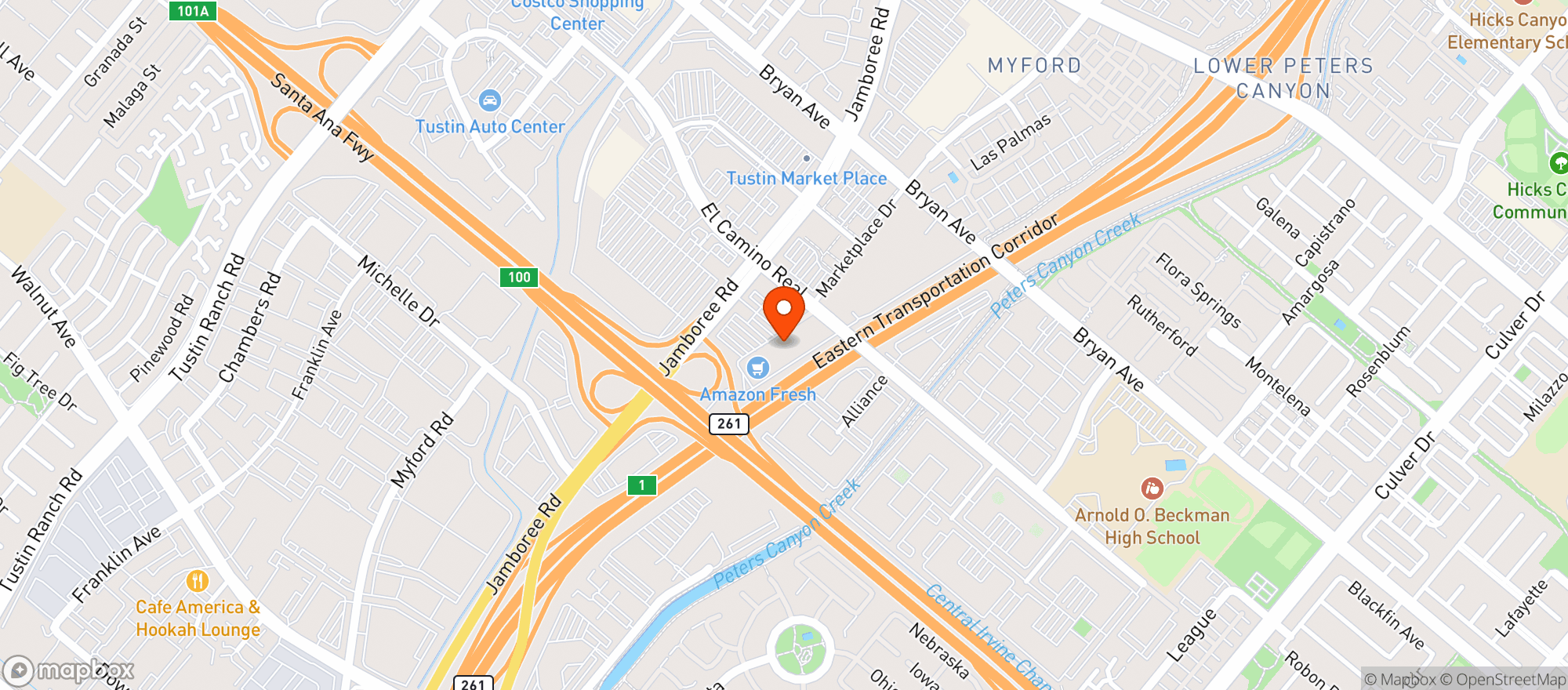Map showing World Market Irvine