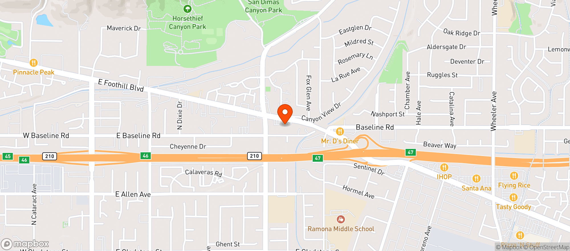Map showing 7 Eleven #19988