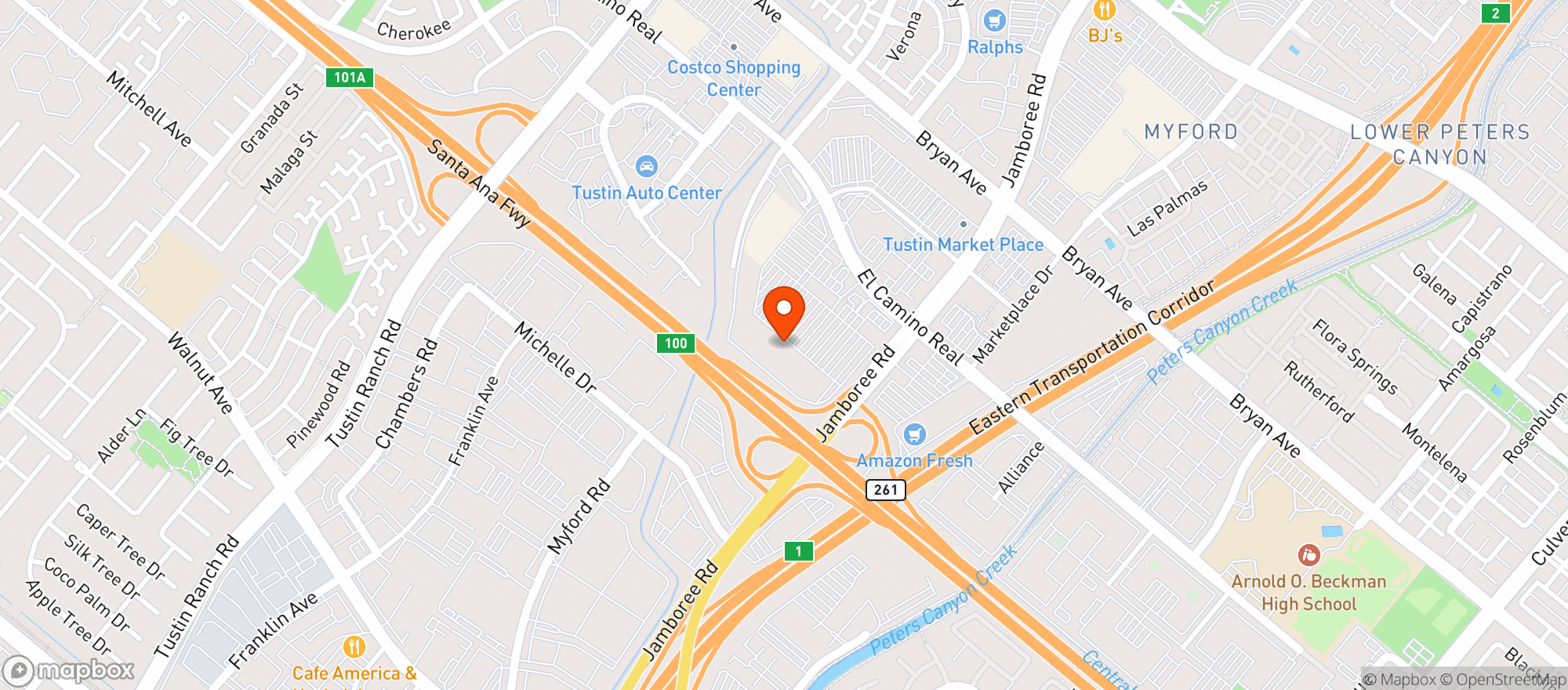 Map showing Total Wine - Tustin
