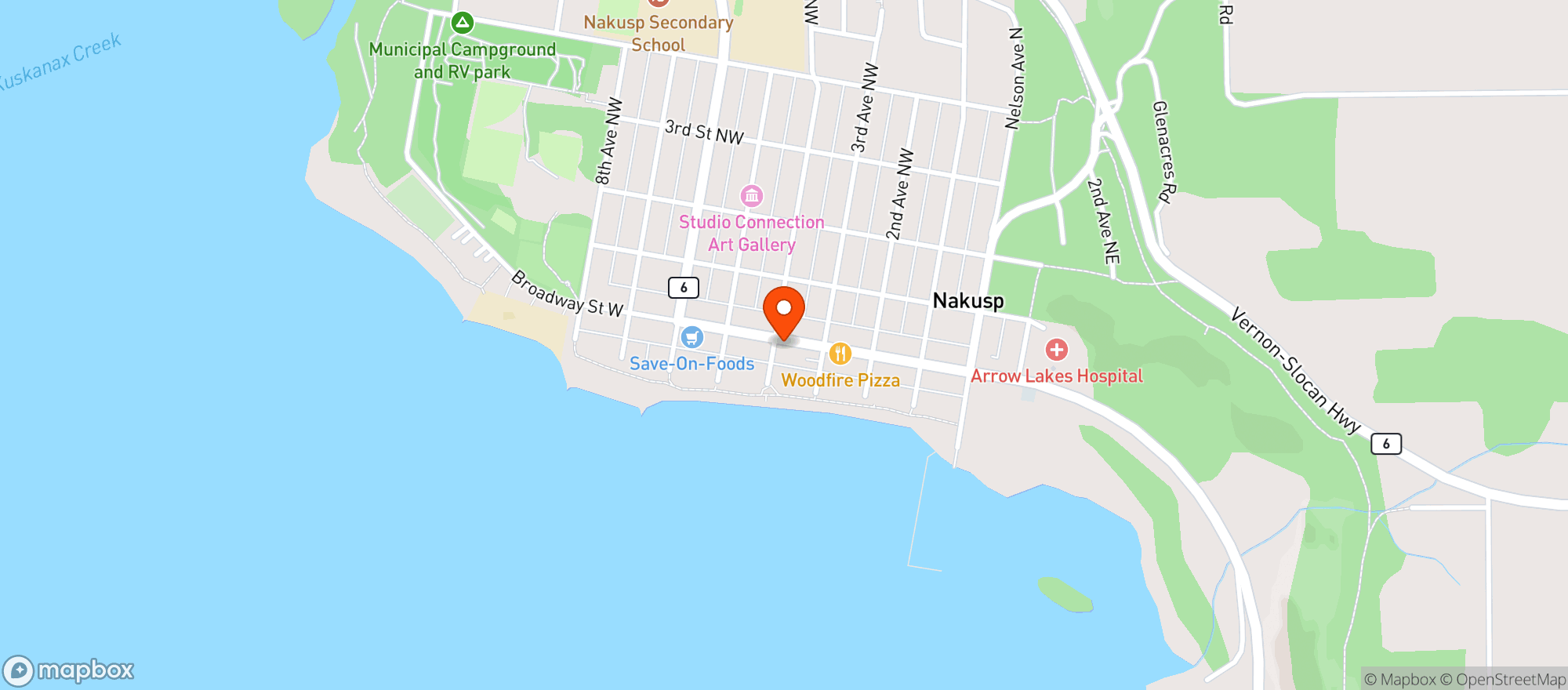 Map showing Homegrown Market Juice Ba