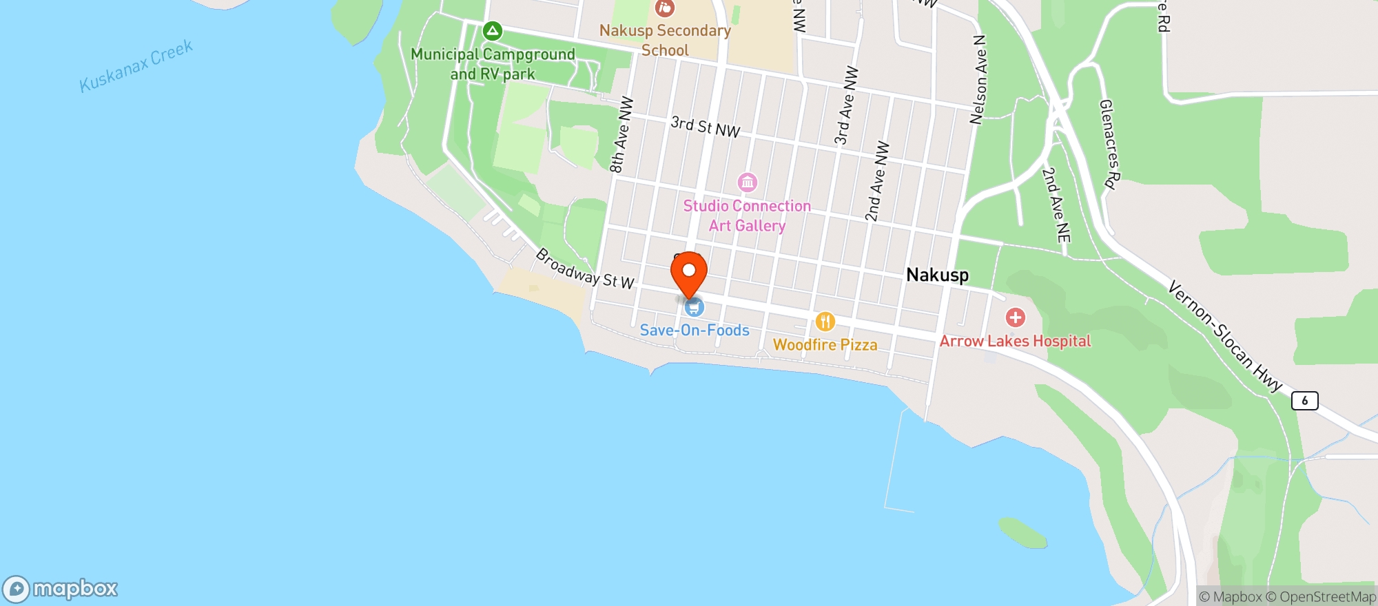 Map showing Save-On-Foods