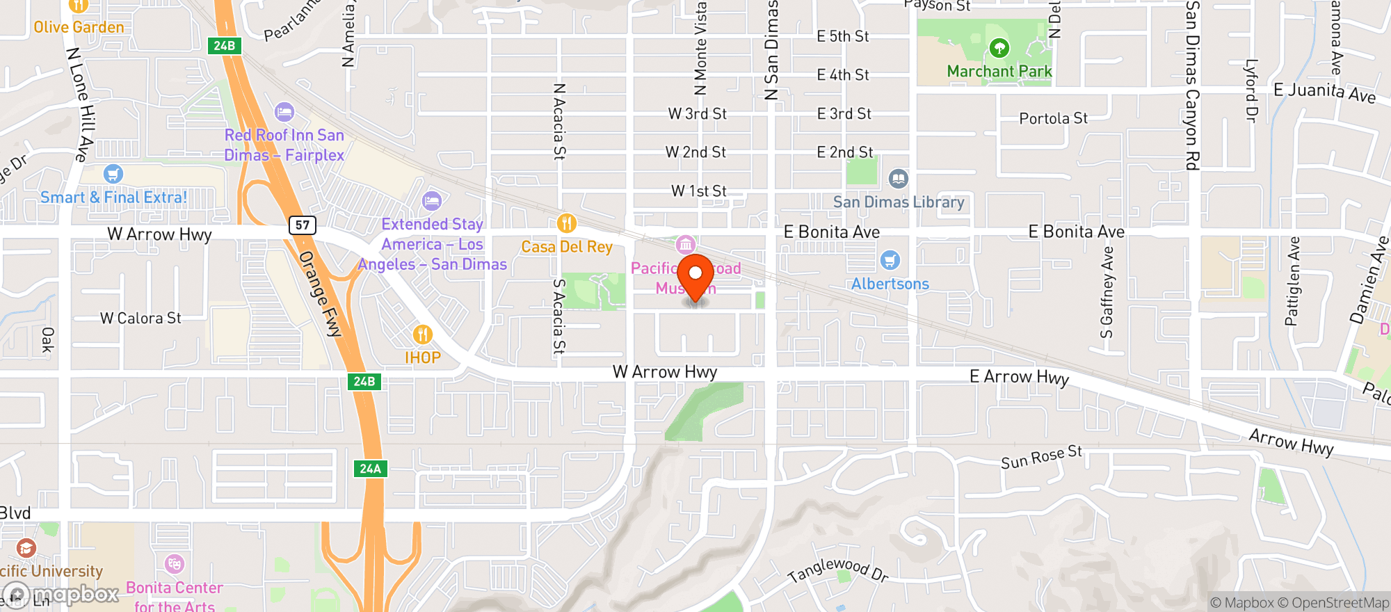 Map showing THE SPOT