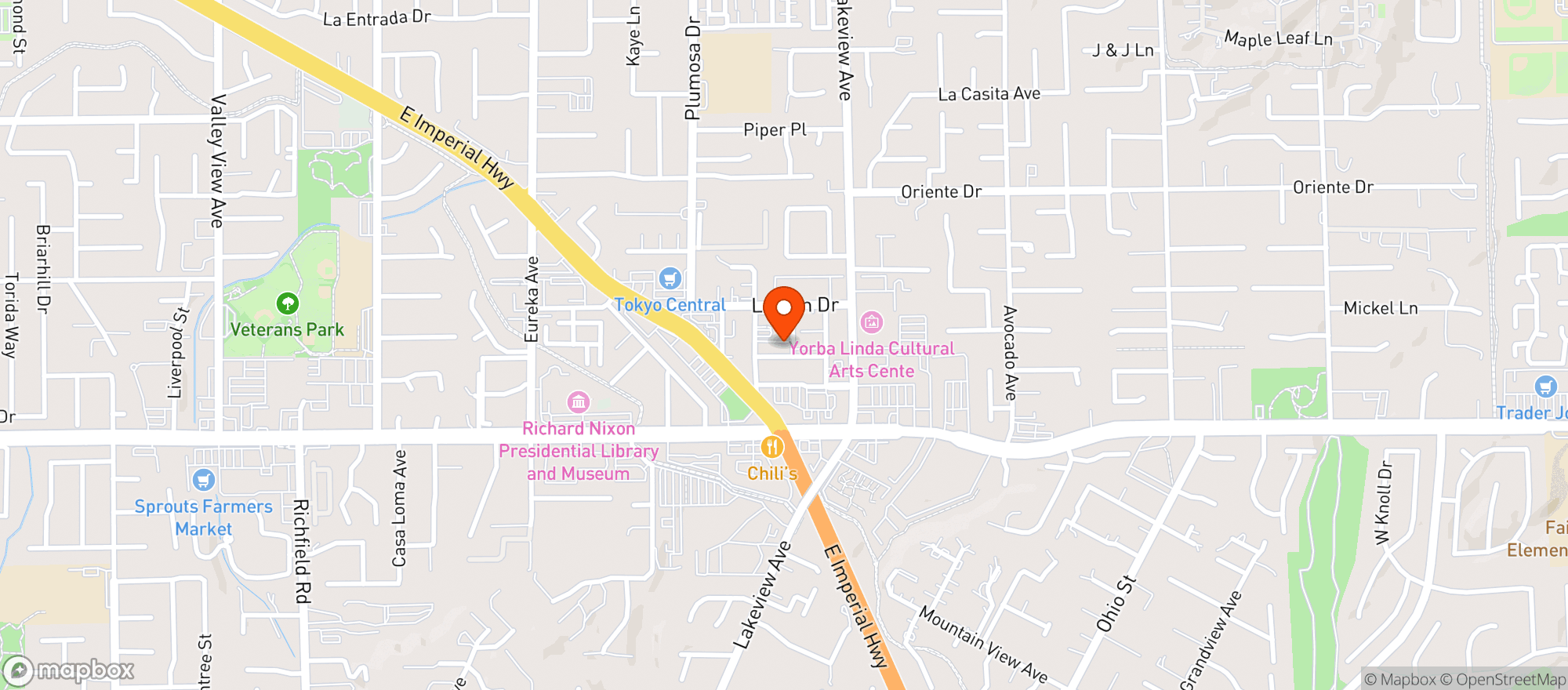 Map showing Bristol Farms