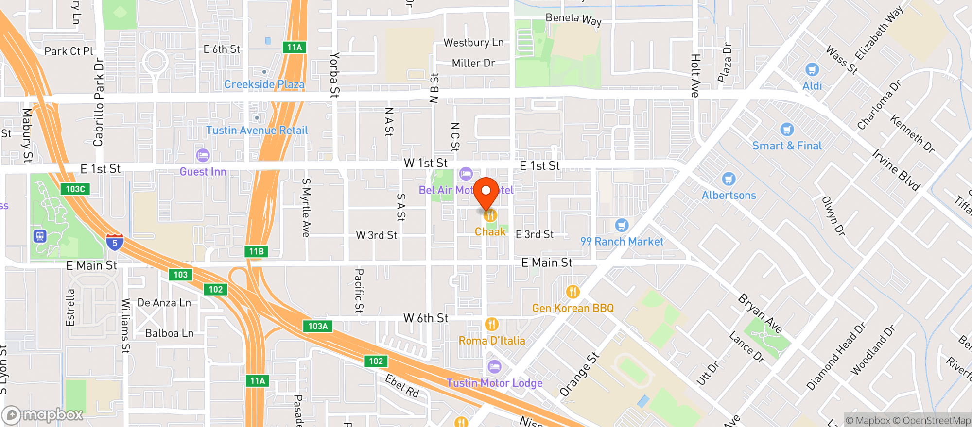 Map showing Chaak Kitchen