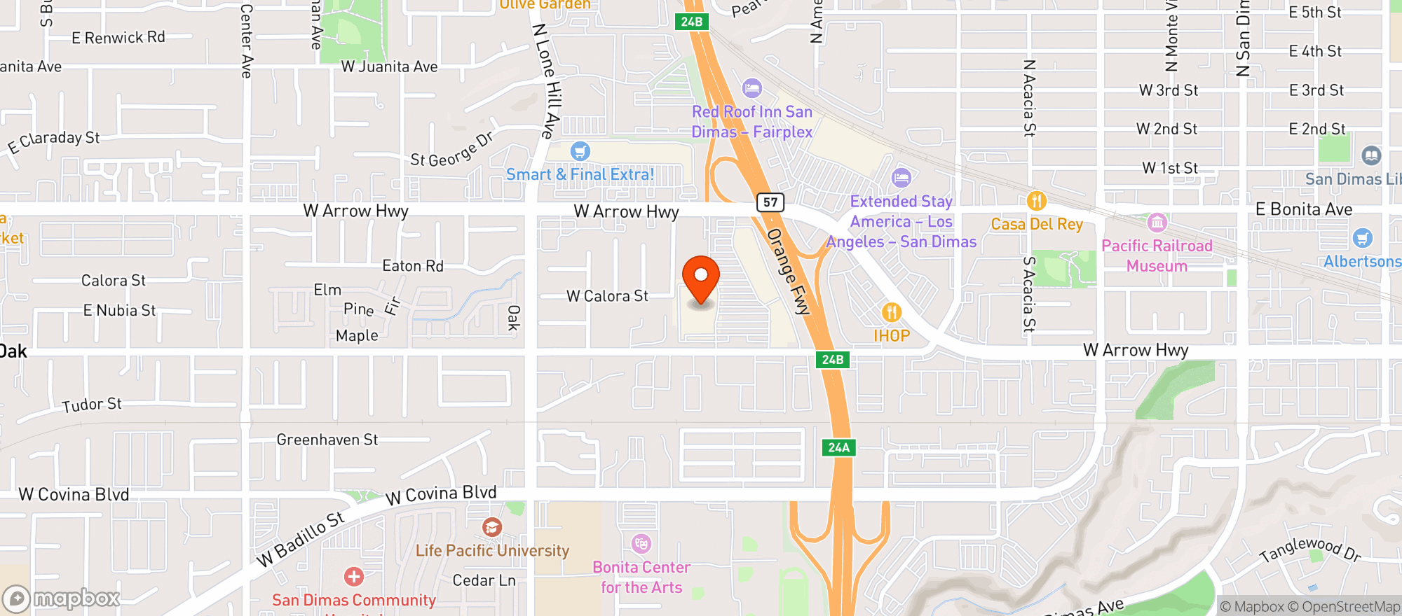 Map showing Target