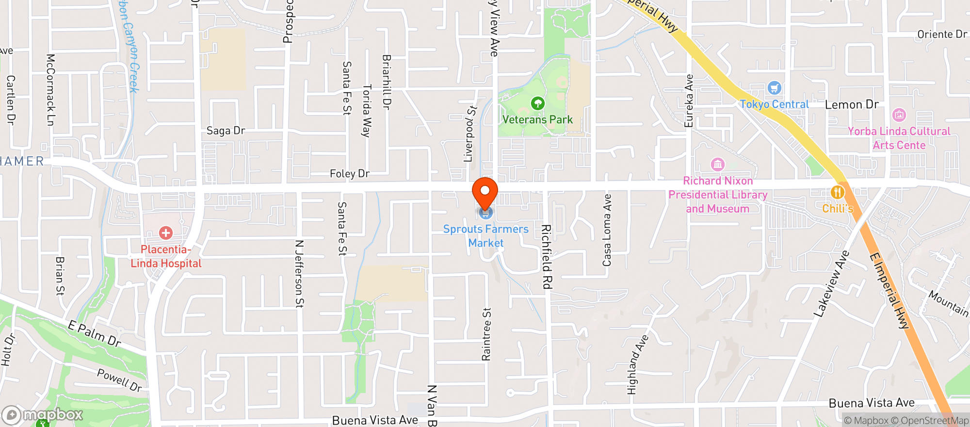 Map showing Sprouts Farmers Market