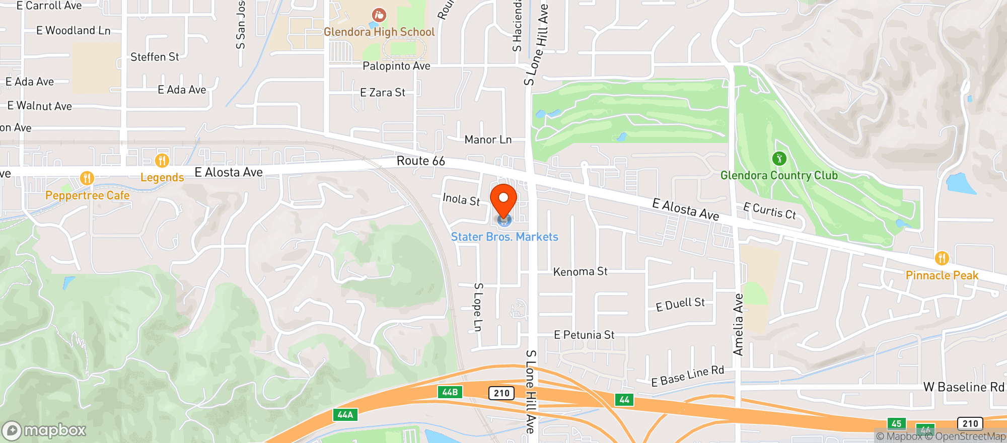 Map showing Stater Bros Markets #6