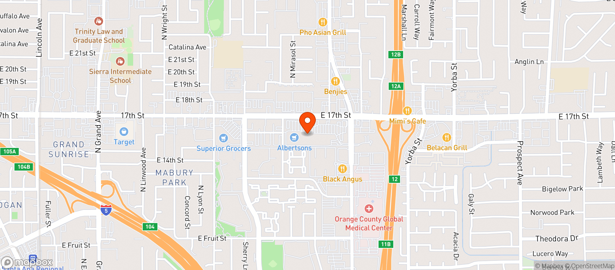 Map showing Gnc