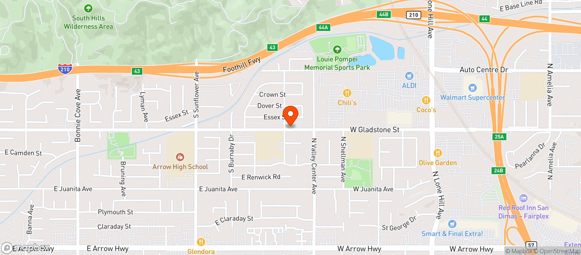 Map showing BevMo