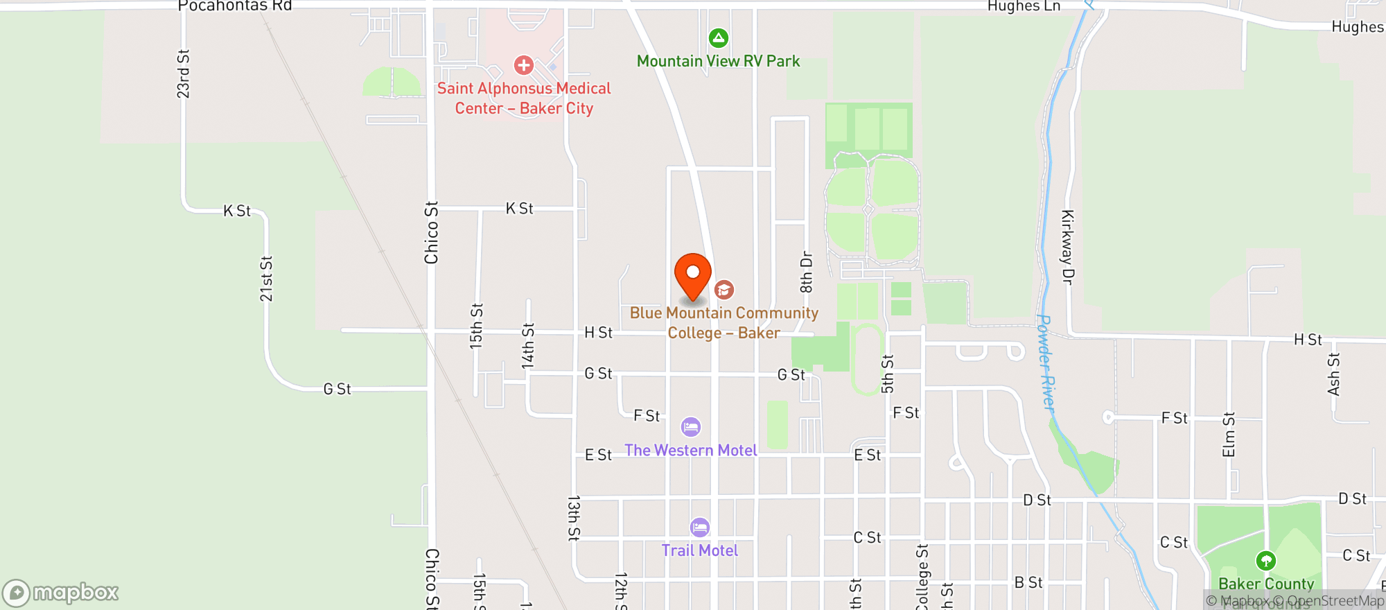 Map showing Elkhorn Lanes