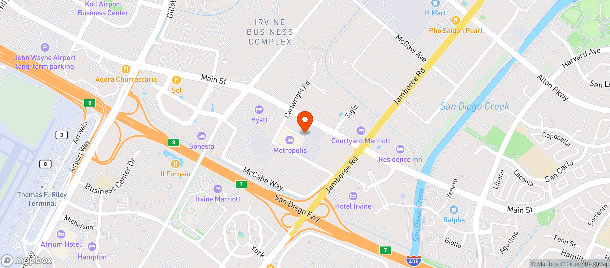 Map showing Irvine Market Liquor Store - Irvine