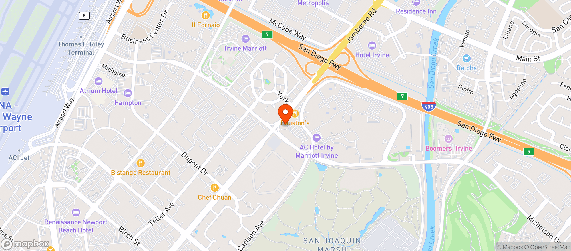 Map showing Postino Park Place