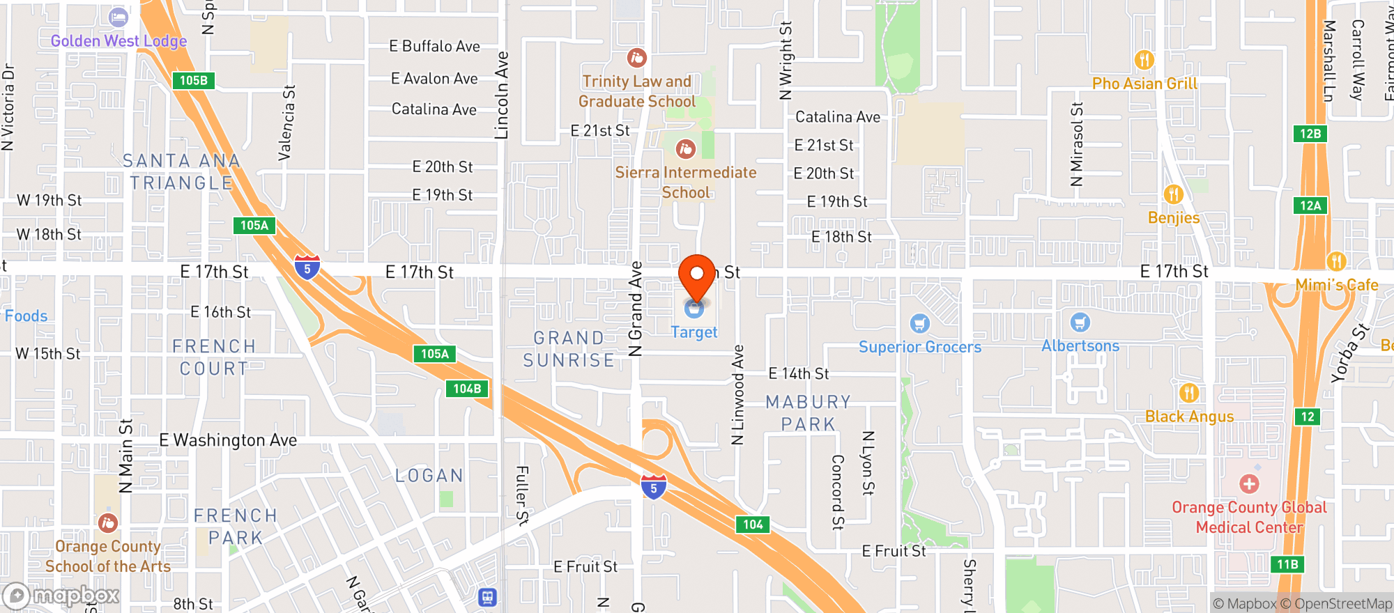 Map showing Target