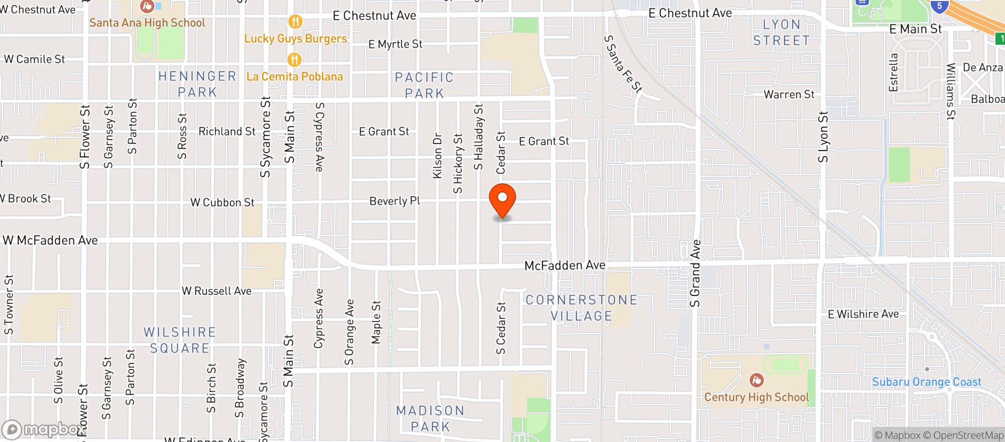 Map showing I & A Liquor