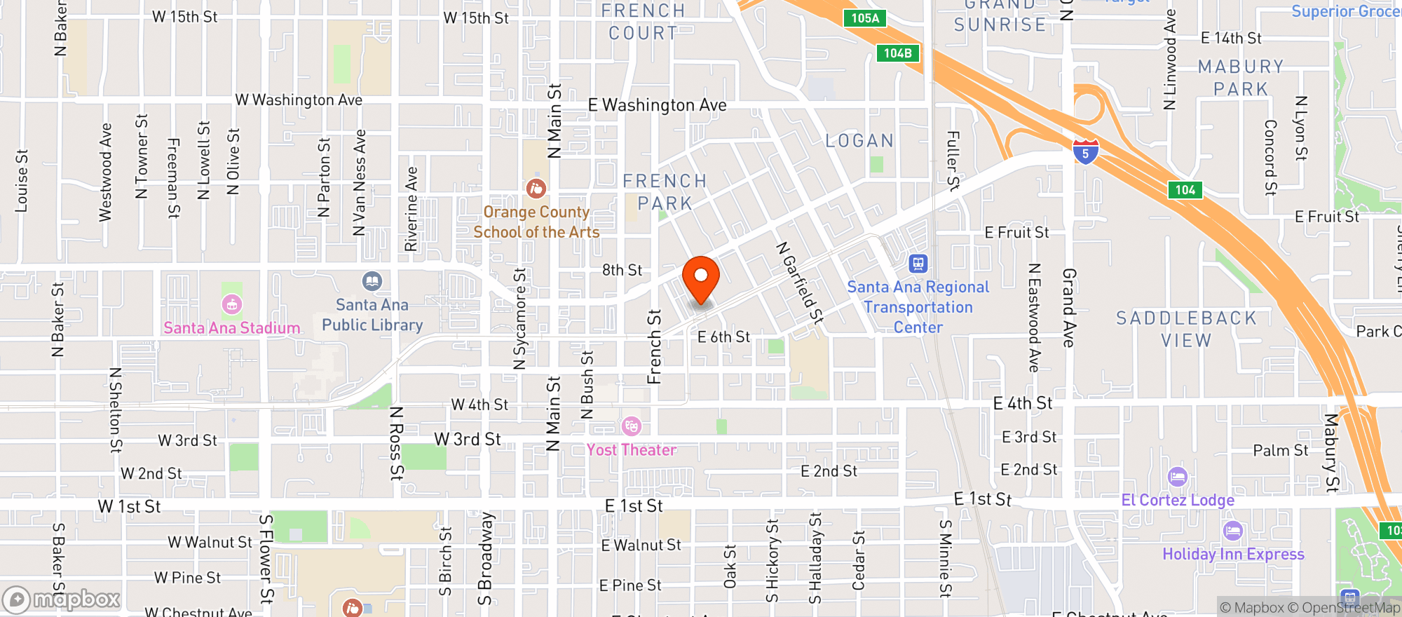 Map showing Hidden House Coffee