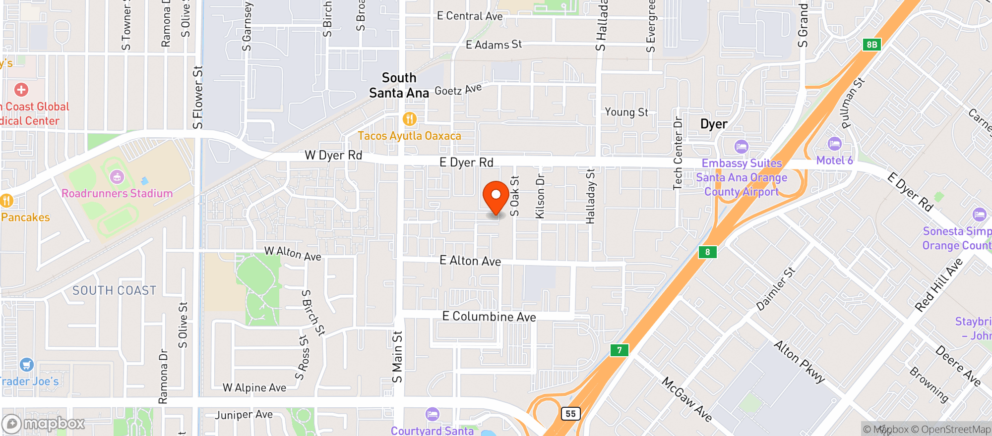 Map showing From The Earth Santa Ana