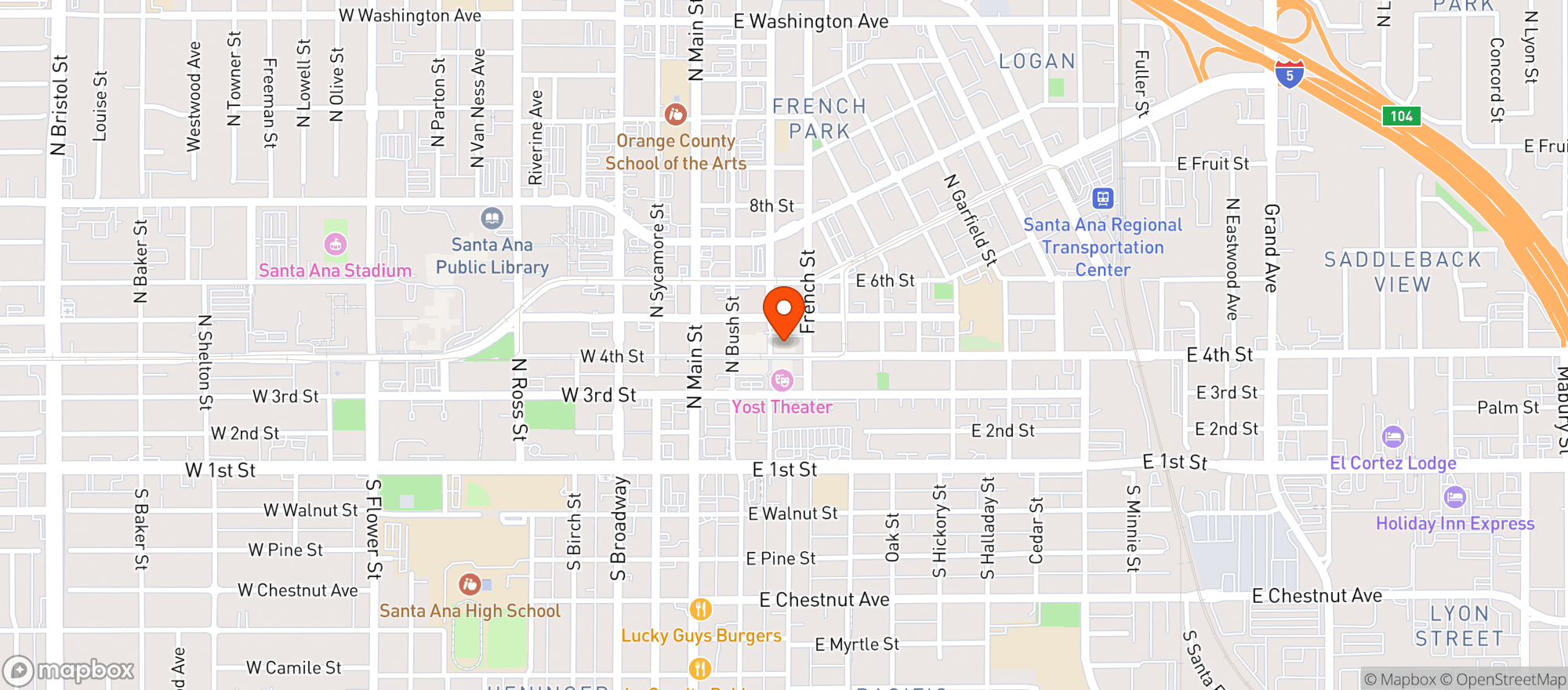 Map showing Native Son Alehouse