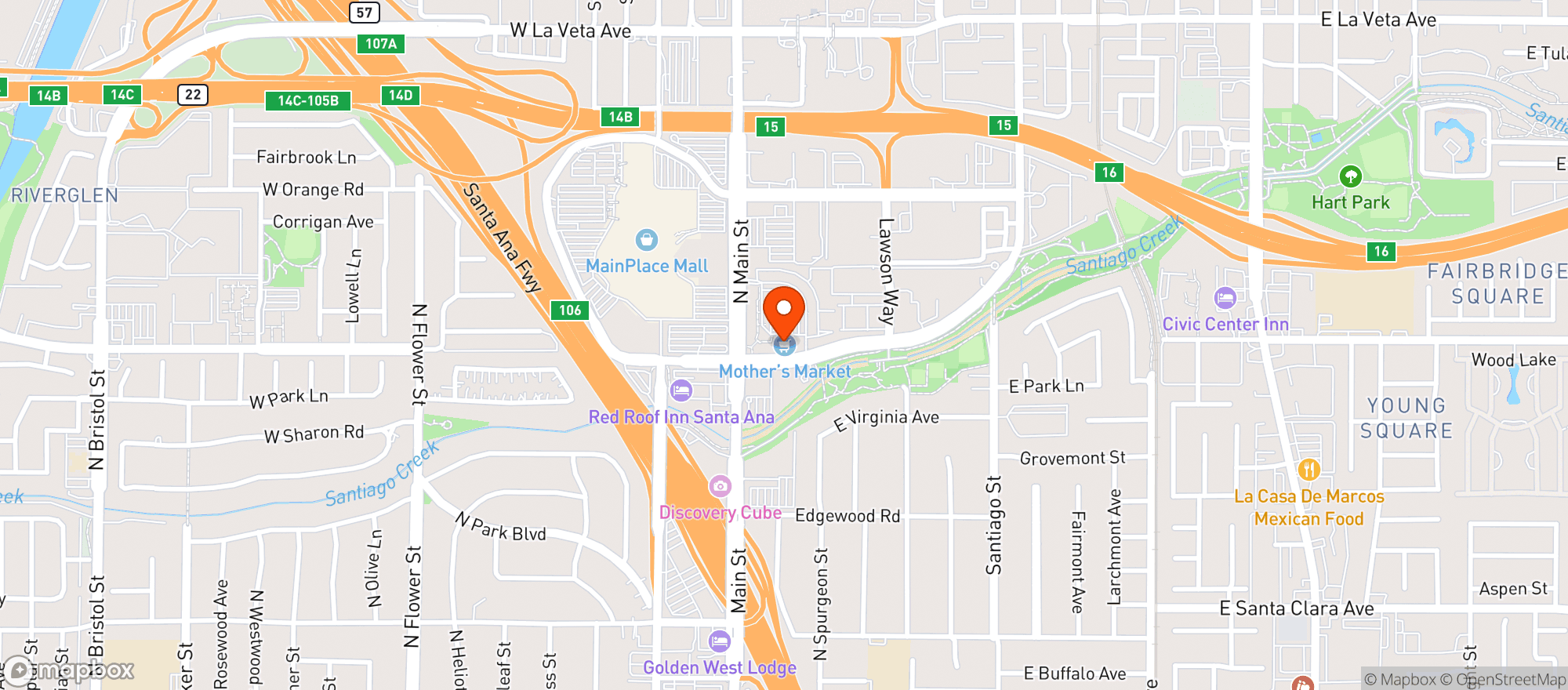 Map showing Mothers - 05 - Santa Ana