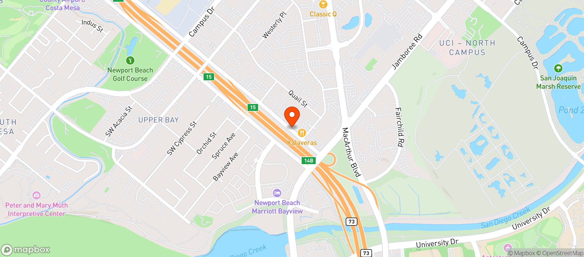 Map showing Vibe Organic Kitchen + Juice
